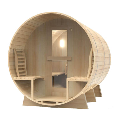 Kylin NYS-8M2 Outdoor Barrel Steam Sauna 4 Person Premium Spacious
