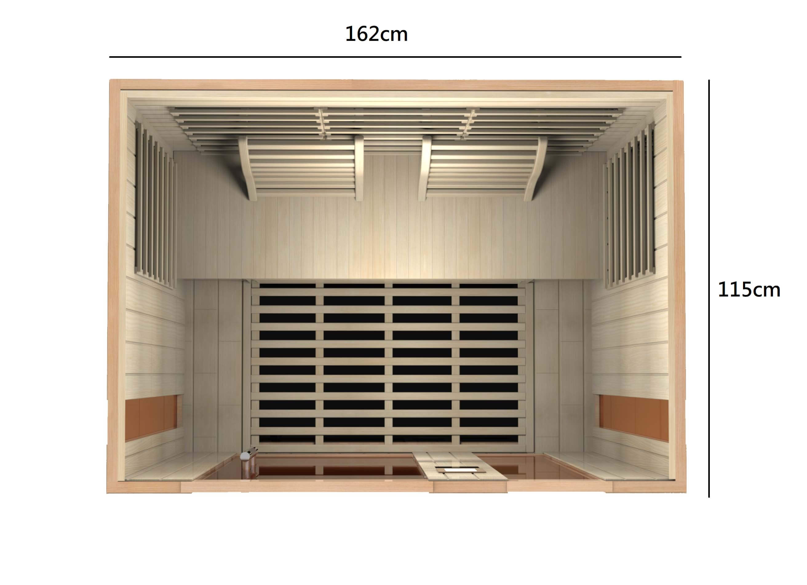 Kylin Superior K8402 Infrared Pro Sauna 3 Person Carbon with a Free Backrest