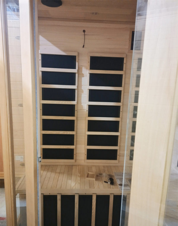 KYLIN KY-033LV Infrared Sauna 4 Person Superior Carbon Corner inside
