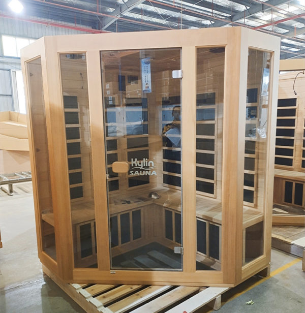 KYLIN KY-033LV Infrared Sauna 4 Person Superior Carbon Corner