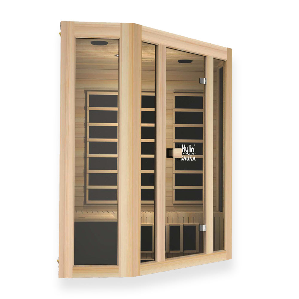 KYLIN KY-033LV Infrared Sauna 4 Person Superior Carbon Corner