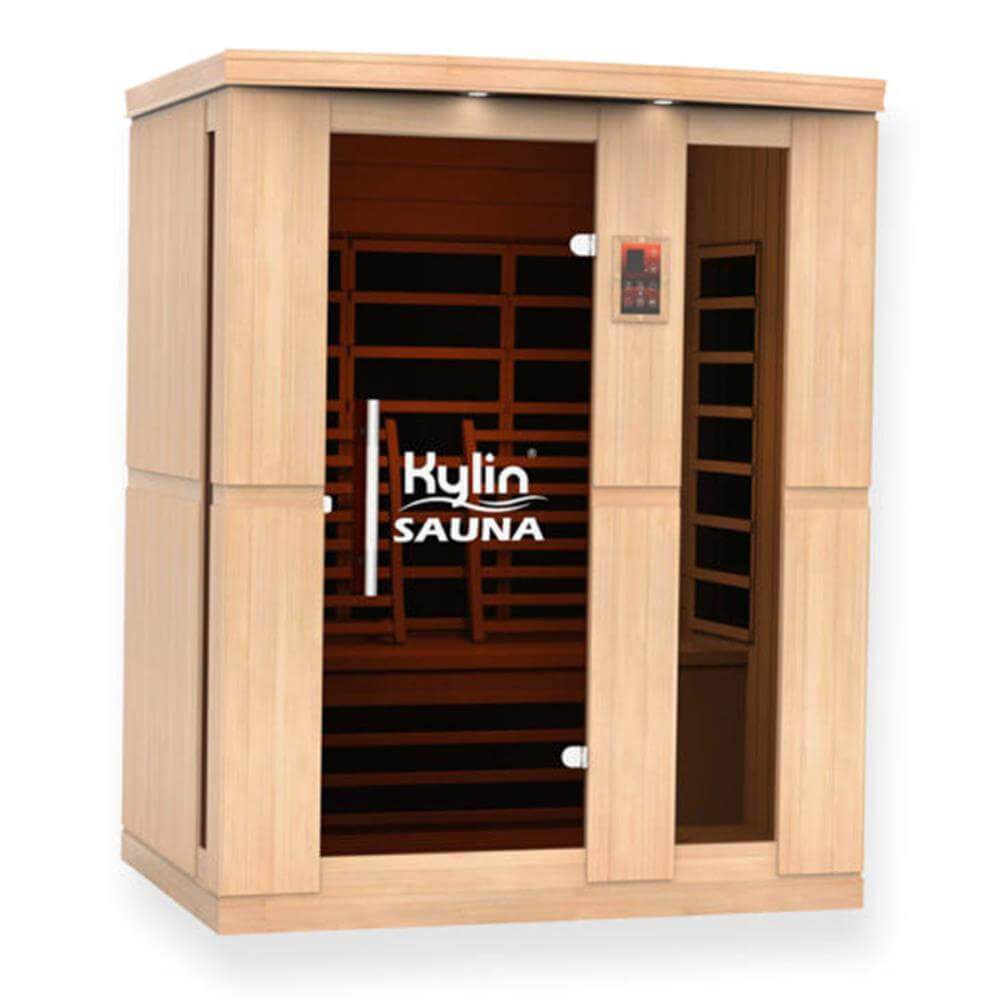 KYLIN KY-033LW Infrared Sauna 3 Person Superior Carbon front view