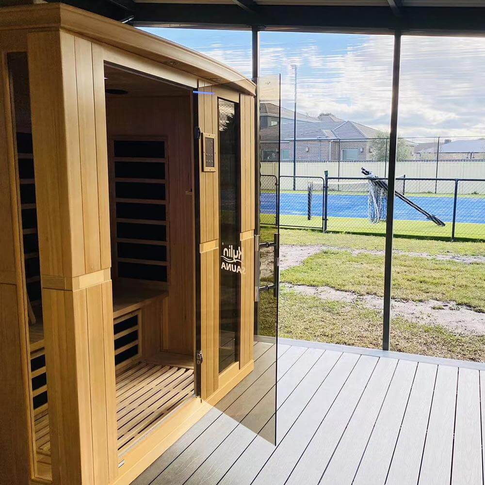KYLIN KY-033LW Infrared Sauna 3 Person Superior Carbon on deck