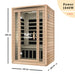 KYLIN KY-2A5-A Infrared Sauna 2 Person Premium Carbon dimensions