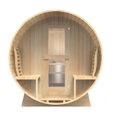 Kylin NYS-8M2 Outdoor Barrel Steam Sauna 4 Person Premium Spacious