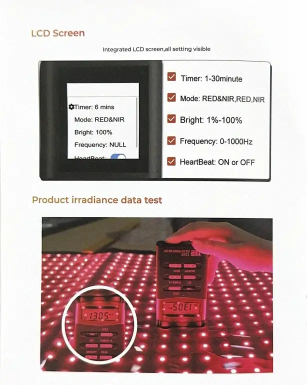 Kylin Red Light Therapy Yoga Mat TLB-1000