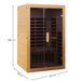 Kylin H6203 Low EMF 2 Person Carbon Infrared Sauna with Floor Heater