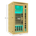 KYLIN K8101 Pro Infrared Sauna 1 Person Low EMF Carbon Heaters NEW ARRIVAL