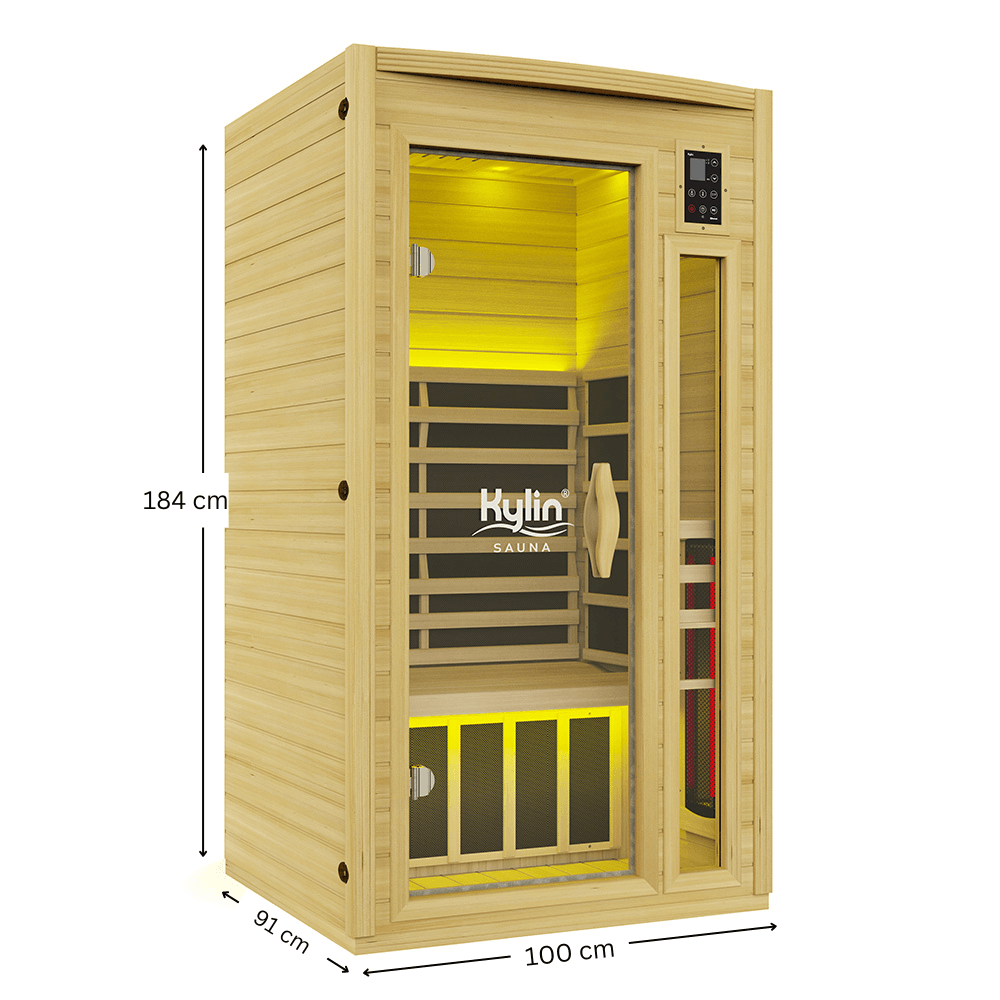 KYLIN K8109 FS Infrared Sauna 1 Person Full Spectrum Carbon Heaters New Arrival