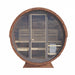 GARDEN HOUSE 24 Barrel Sauna LEO With Full Moon Glass 2 x 1.6 m Australian-Made front view