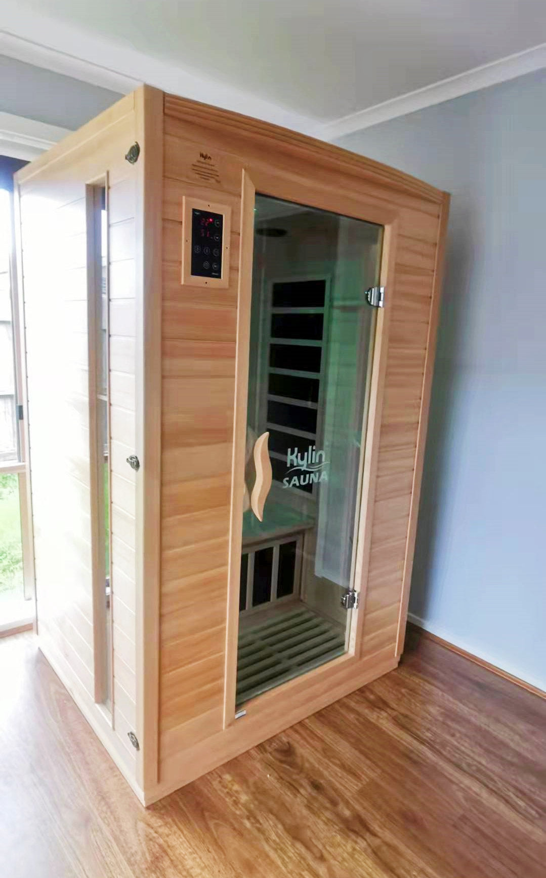KYLIN KY-2A5 Infrared Sauna 2 Person Low EMF Carbon in room