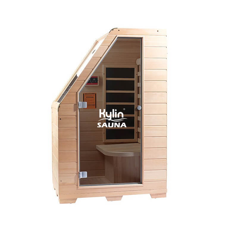 KYLIN KY-1D6 Infrared Sauna 1 Person Mini Home Sauna Compact Carbon Fibre side view