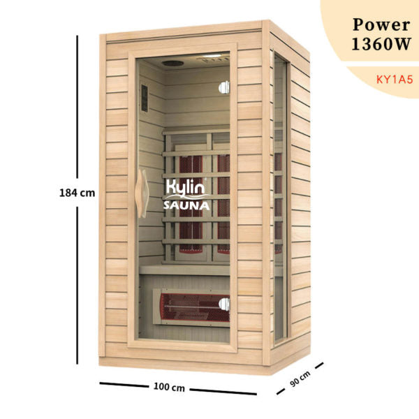 KYLIN KY-1A5 Infrared Sauna 1 Person Best Seller Sound System dimensions