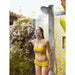 POOL SHOWER Milan Silver ADA 316 Marine Grade Stainless Steel Outdoor Indoor Pool Shower girl using