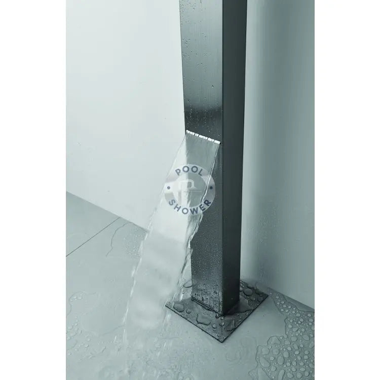 POOL SHOWER Toorak Silver or Black 316 Marine Grade Stainless Steel Outdoor Indoor Pool Shower foot wash silver