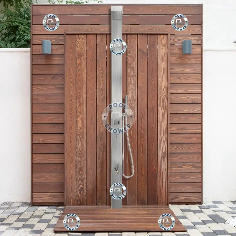 thumbnail image 2 of MILAN DELUXE 316 Marine Grade Stainless Steel Outdoor Shower - Wall Mount Or Freestanding Pool Shower 2 of 14